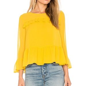 Katlyn top in saffron yellow
